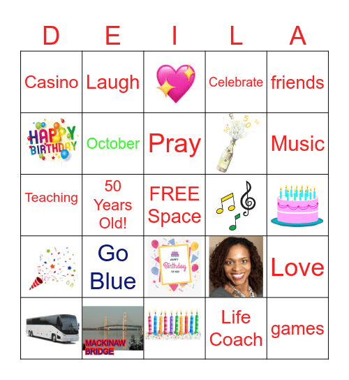 DEILA’S BIRTHDAY BINGO Card