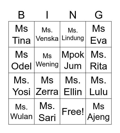 ESC KGROW GATHERING Bingo Card