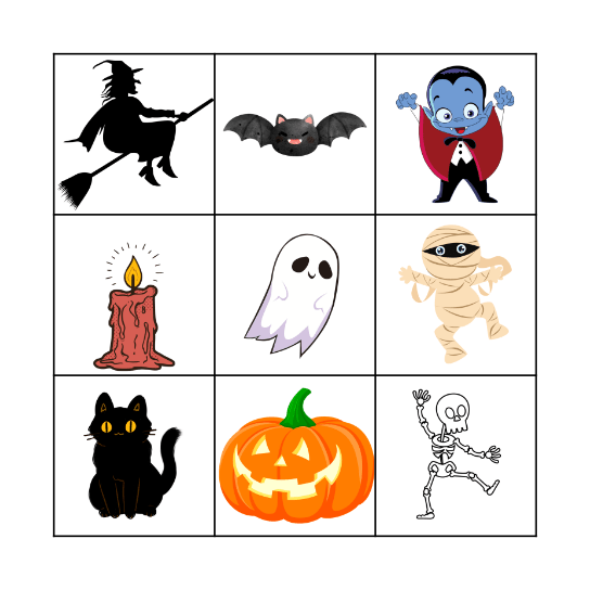 Happy Halloween Bingo Card