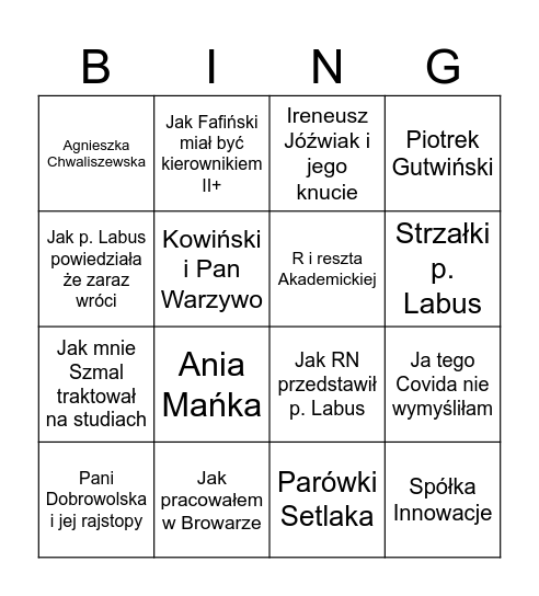 Bingo CITT Bingo Card