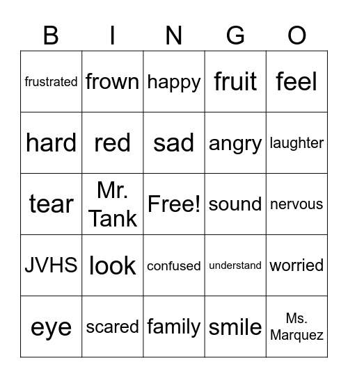 Health bingo week 8 Bingo Card