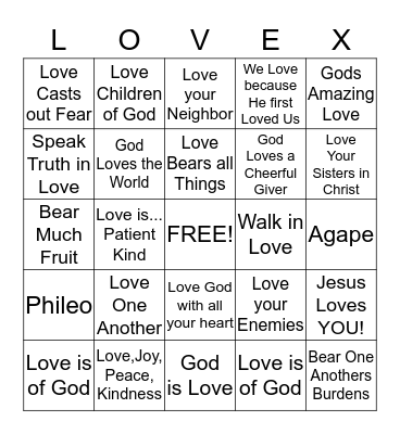 LOVE BEARS ALL THINGS Bingo Card