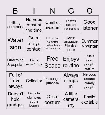 How similar are you to Luna? Bingo Card