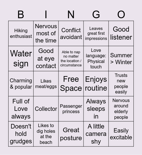 How similar are you to Luna? Bingo Card