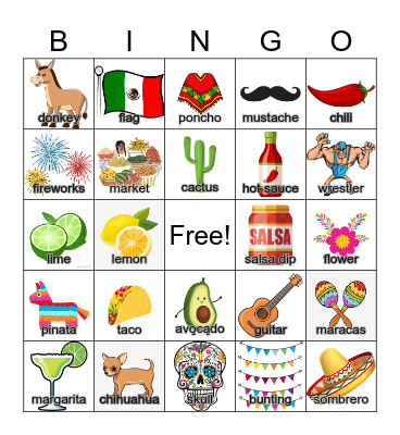 MEXICO Bingo Card