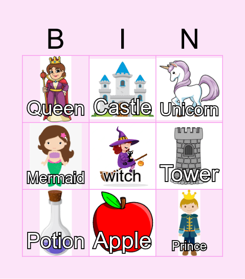 Fairy Tale Bingo! Bingo Card