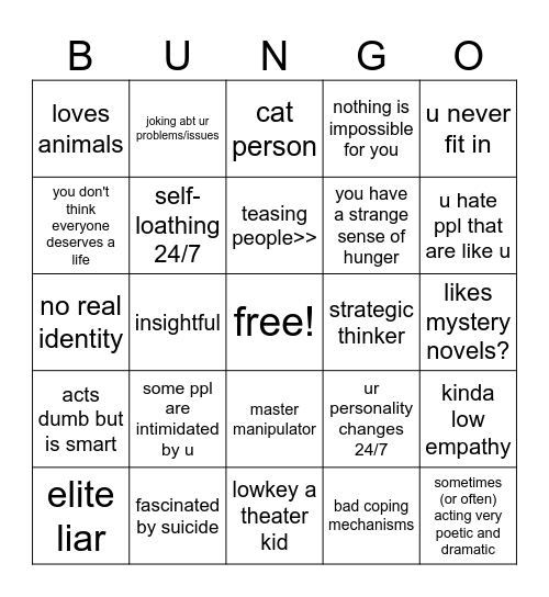 Shindo Life Ember RK Bingo Card