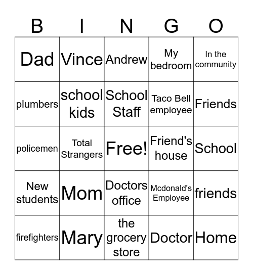 Circles  Bingo Card