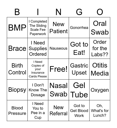 TRHA "Things Commonly Heard or Said..." BINGO Card