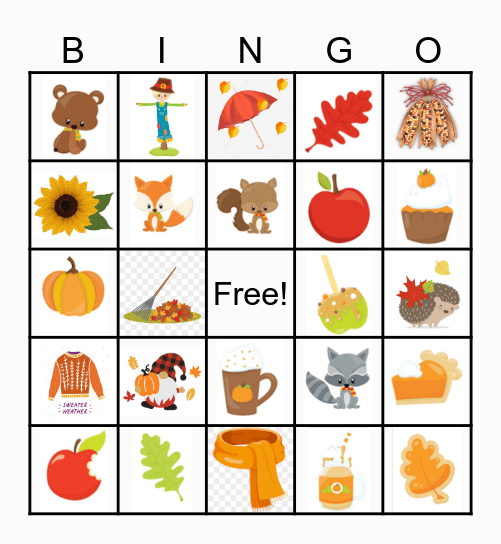 Autumn Bingo Card