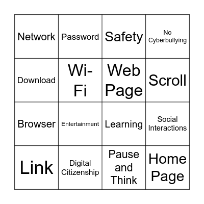 The Internet Bingo Card