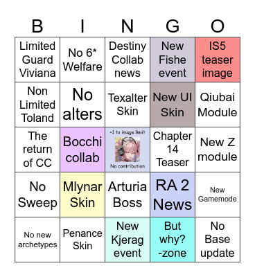 AK CN Autumn 2023 Stream Bingo Card