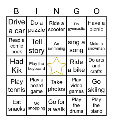 Tao Bingo Card
