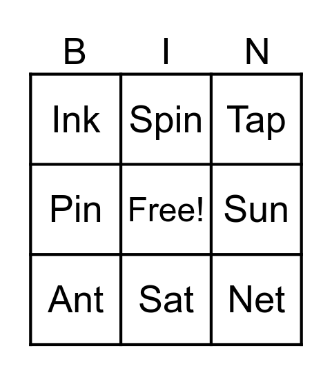 1 Bingo Card