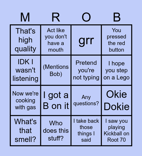 MROB Bingo V3 Bingo Card