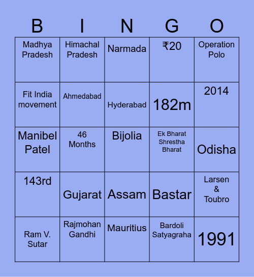 Bingo Blitz Bingo Card