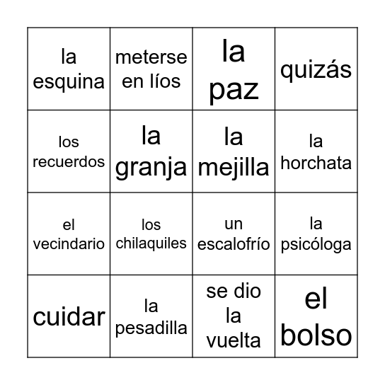 La Calaca Alegre 1-7 Bingo Card