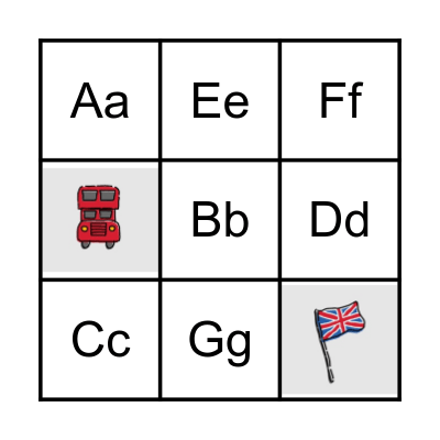 Alphabet Bingo Card