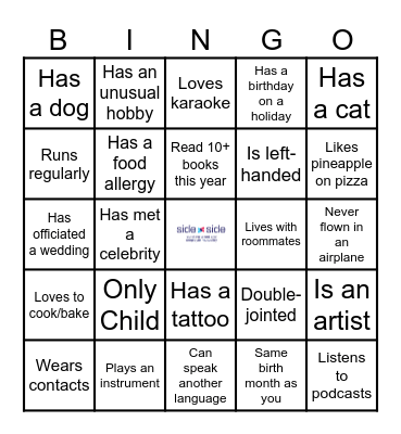 SxS Cohort 3 Bingo Card