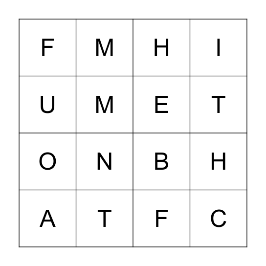 Nathan's Fun Game!! Bingo Card