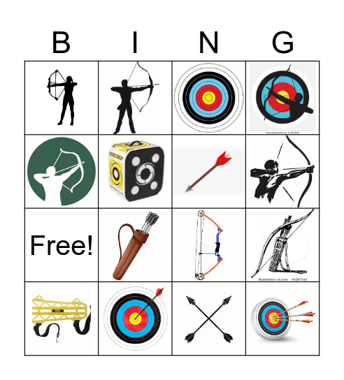 Archery Bingo Card
