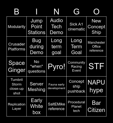 CitCon 2023 Bingo Card