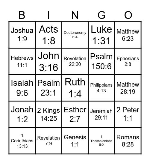 Fall Retreat Bible Bingo Card