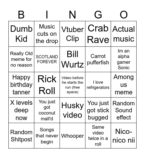 Smant media share bingo Card