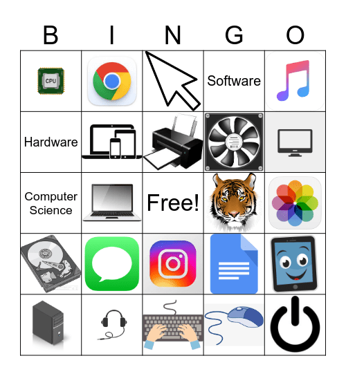 Hardware and Software Bingo Card