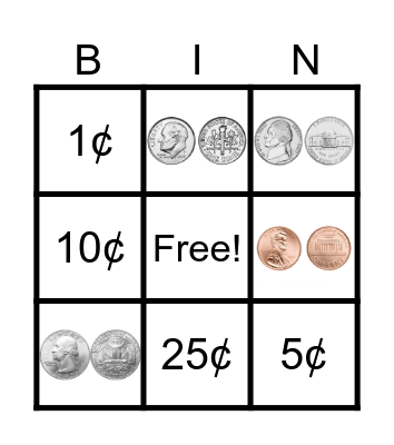COINS Bingo Card