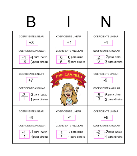 MATEMÁTICA 2023 Bingo Card