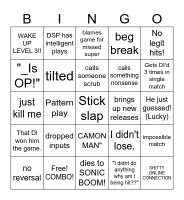 DSP TERRIBLE SF6 stream salt Bingo Card