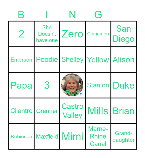 Mimi Bingo Card