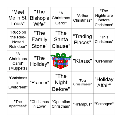 Head Turner Entertainment Presents: Christmas Bingo Card