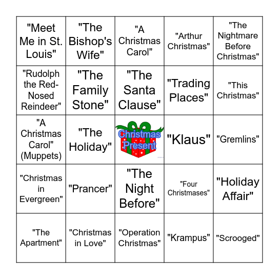 Head Turner Entertainment Presents: Christmas Bingo Card