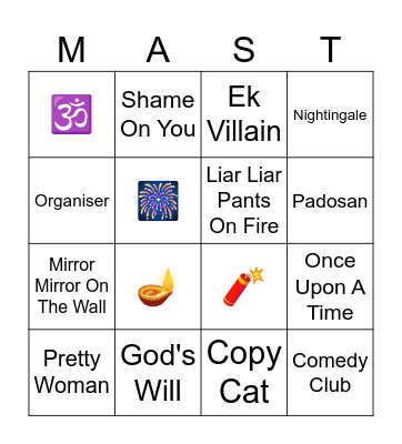 Ekta Group Dil Se Diwali 2023 Bingo Card
