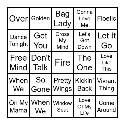 NEO SOUL VIBE BINGO RND 2 Bingo Card