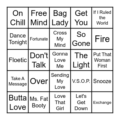 NEO SOUL VIBE BINGO RND 2 Bingo Card