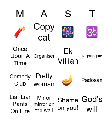 Ekta Group Dil Se Diwali 2023 Bingo Card