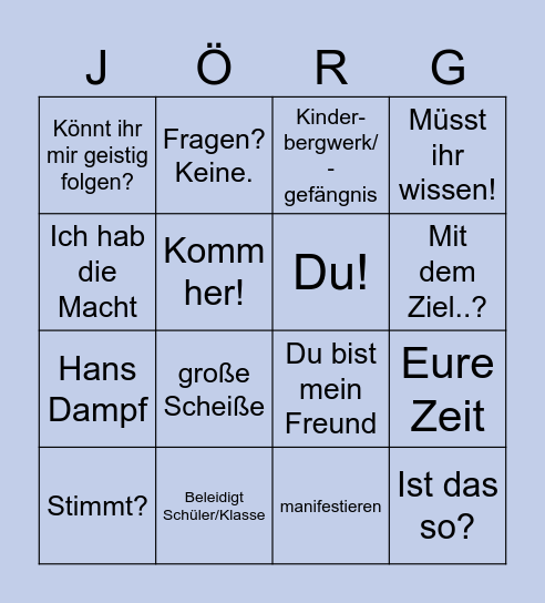 Böhlke-Bingo Card