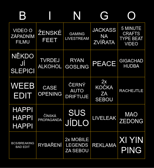 SOH Douyin Bingo Card