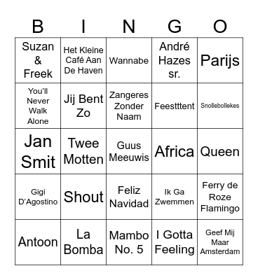 Familieweekend Bingo Card