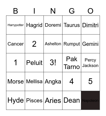 JEREMY Bingo Card