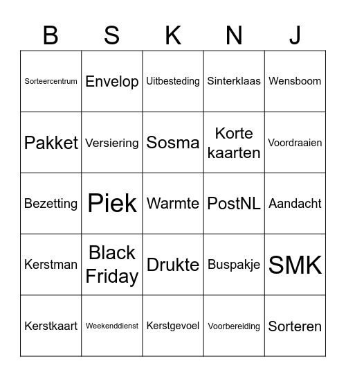 BSKNJ Bingo 2023 Bingo Card