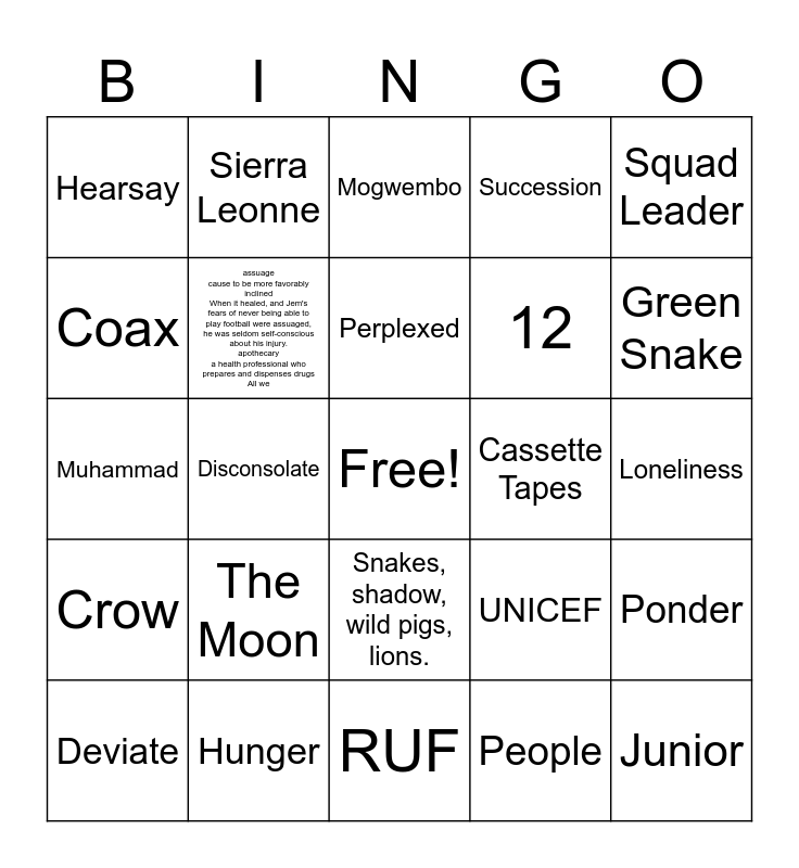 a-long-way-gone-bingo-card