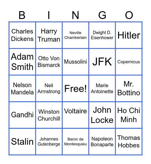 VIP Bingo Card