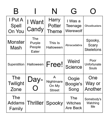 Tangram Halloween Singo Bingo Card