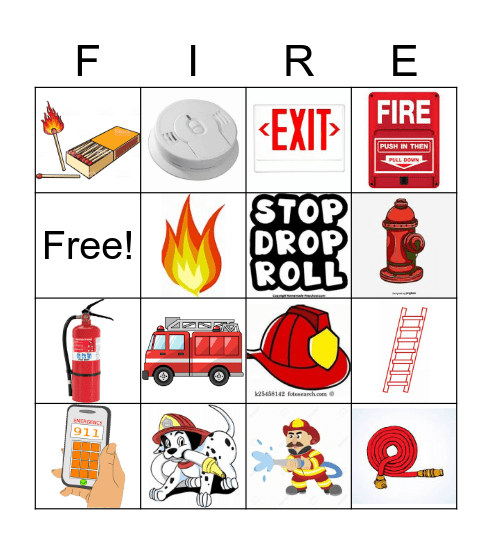 Fire Safety Bingo Card