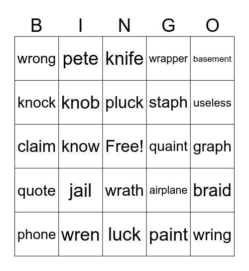 Bingo Card