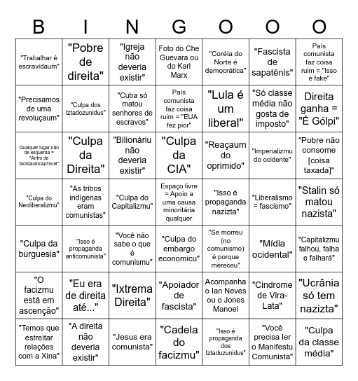 Bingo Comunista Bingo Card